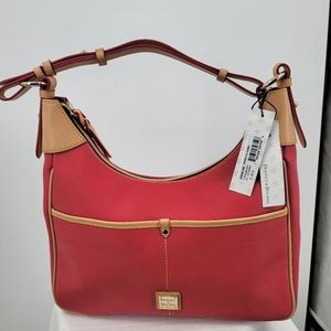 Dooney & Bourke Rebecca Leather Hobo Bag Strawberry Red NWT